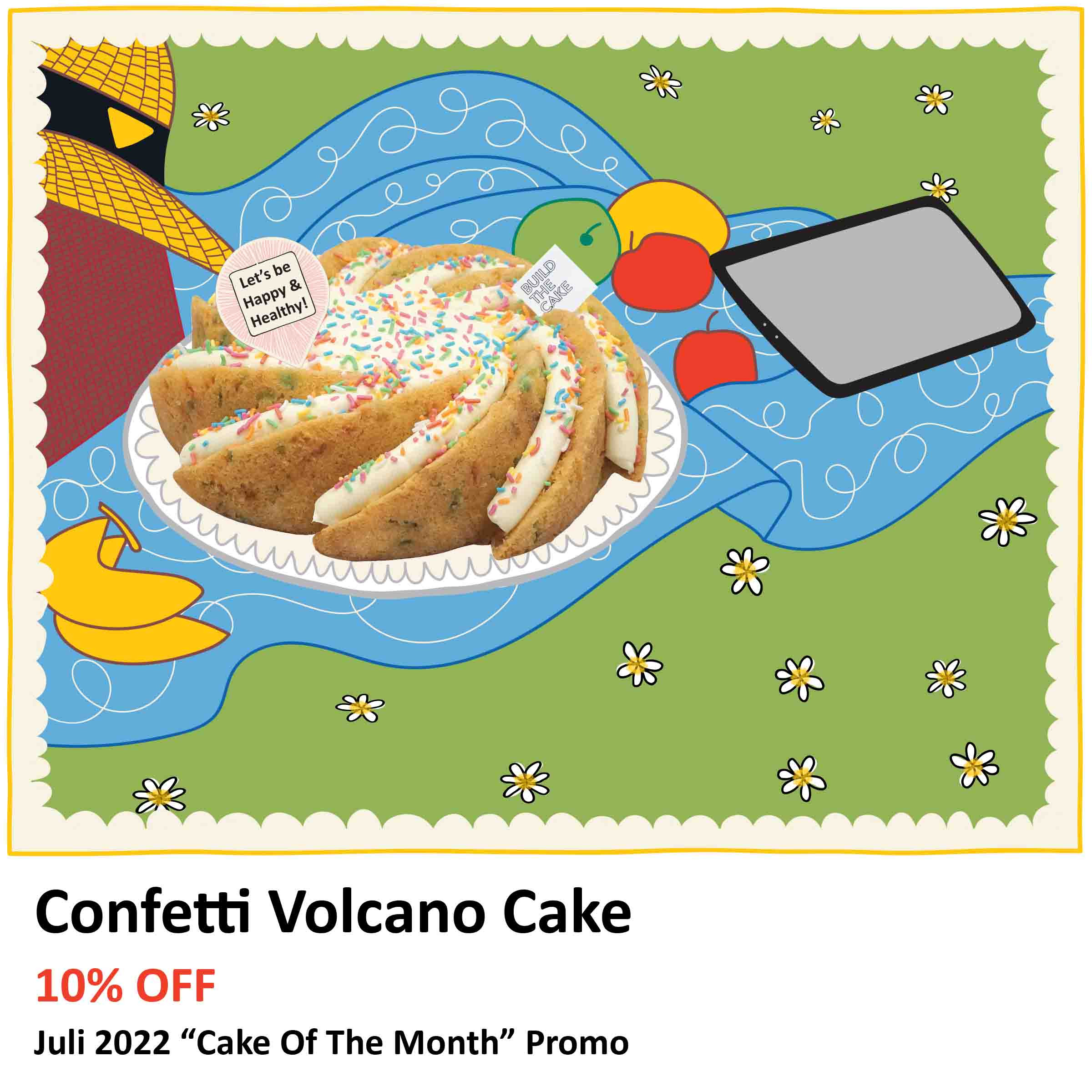 Confetti Volcano Cake