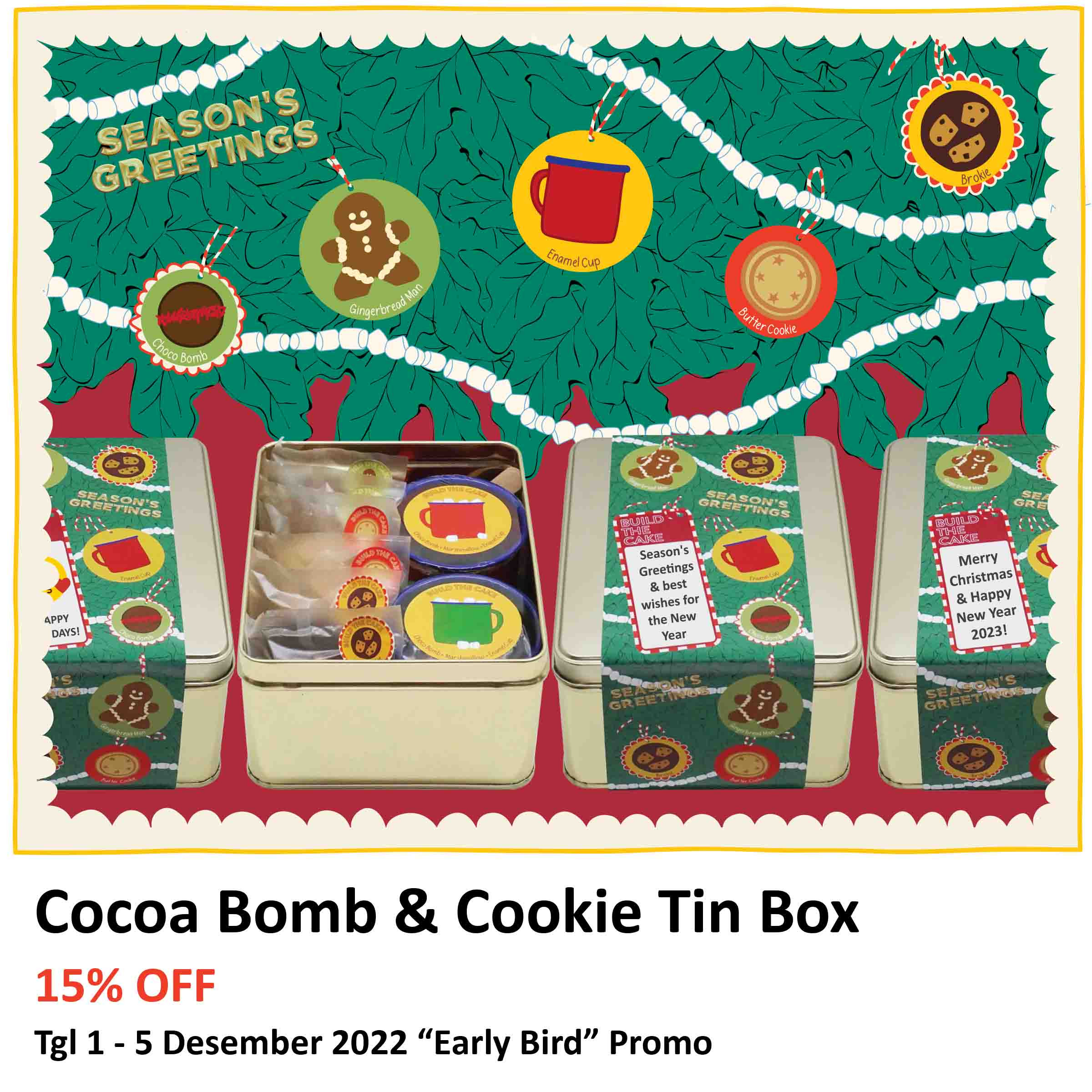 Cocoa Bomb & Cookie Tin Box